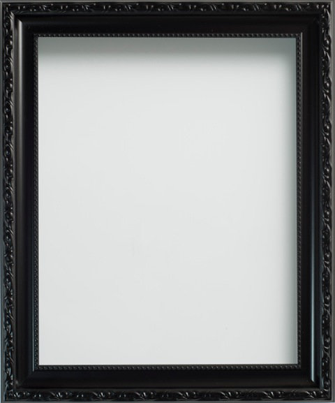 Brompton Wood Bevelled Picture Frame, Black, 16" x 12"