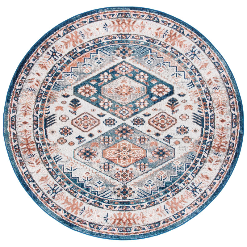Katha Performance Oriental Rug, Round 6'7"