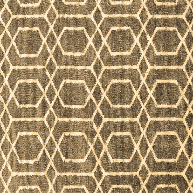 Tapis contemporains brun 1875, Carré 3 pi