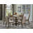 3-Piece Distressed Jacobean Finish Solid Wood Top Dining Table with 2 Chairs with Lattice Back-1788111164