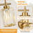 3-Light Modern Crystal Bathroom Vanity Light, Clear Glass Shade Over Mirror Wall Lighting Fixture-128971905