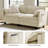 Herrick 108"W Modern Elephant Ear-Shaped Armrests Sectional Sofa with Ottoman-2015922788