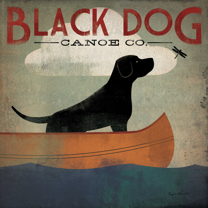 Black Dog Canoe, H 36 po x l 36 po x P 1,25 po