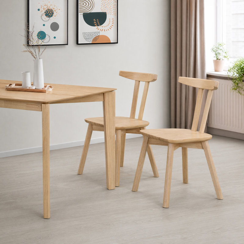 Chaise en bois massif H 32,8 po, Chêne