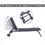 Chaise longue d'extérieur, fauteuil inclinable réglable en métal à cinq positions