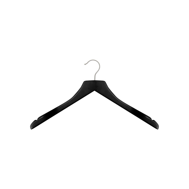 Cintre pour vestes avec bout évasé pour robe / chandail / chandail, Noir