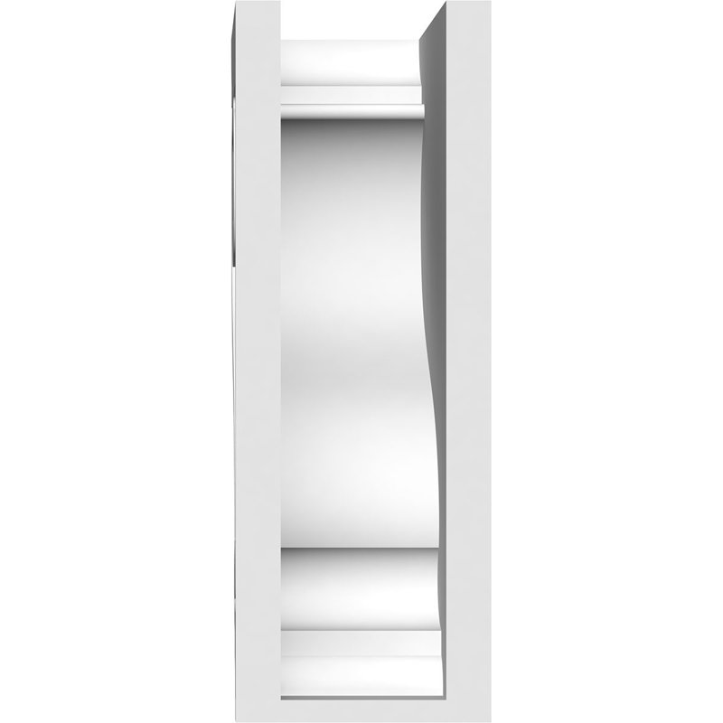 3"W x 6"D x 12"H Standard Scroll Architectural Grade PVC Corbel, 12"H x 3"W x 6"D