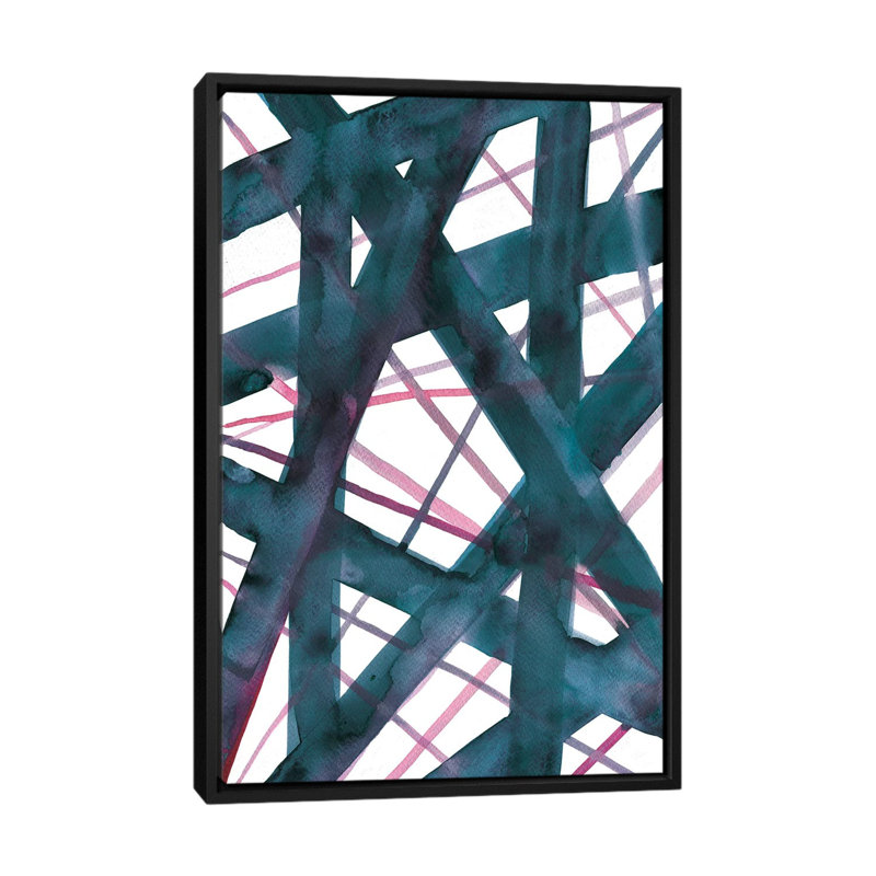 « fouillis ii », reproduction sur toile, H 60 po x l 40po x P 1,5 po, Toile avec cadre noir, Pas de tapis