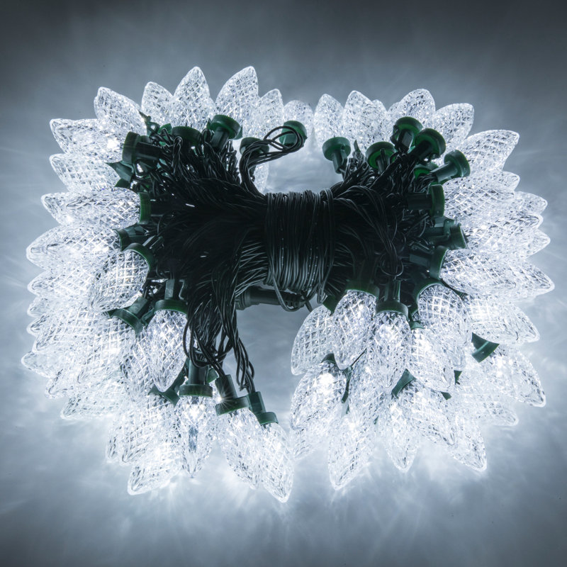 C9 LED Christmas Garland, Blanc, L 81 pi