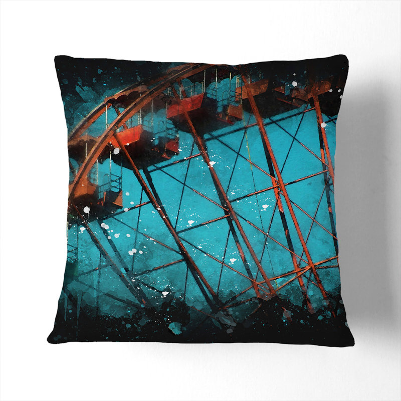 Ferris Wheel Vol.2 Paint Splash Scatter Cushion, Stone, 40cm H x 40cm W x 15cm D