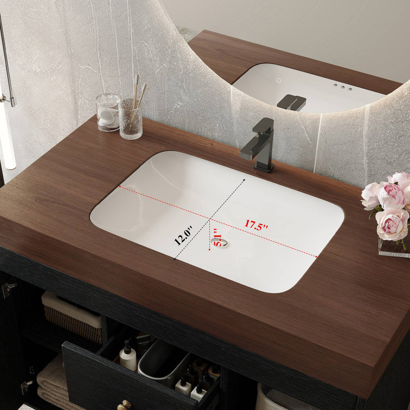 Meuble-lavabo autoportant moderne avec plateau en pierre frittée, lavabo en céramique et rangement intelligent, Black