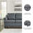 Genoa 88" Leather Sofa-244316845
