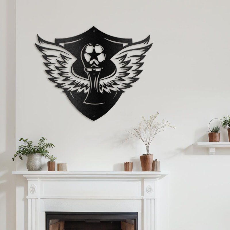 Décoration murale décorative murale en métal, H 19,44 po x l 24 po x P 0,05 po, Noir