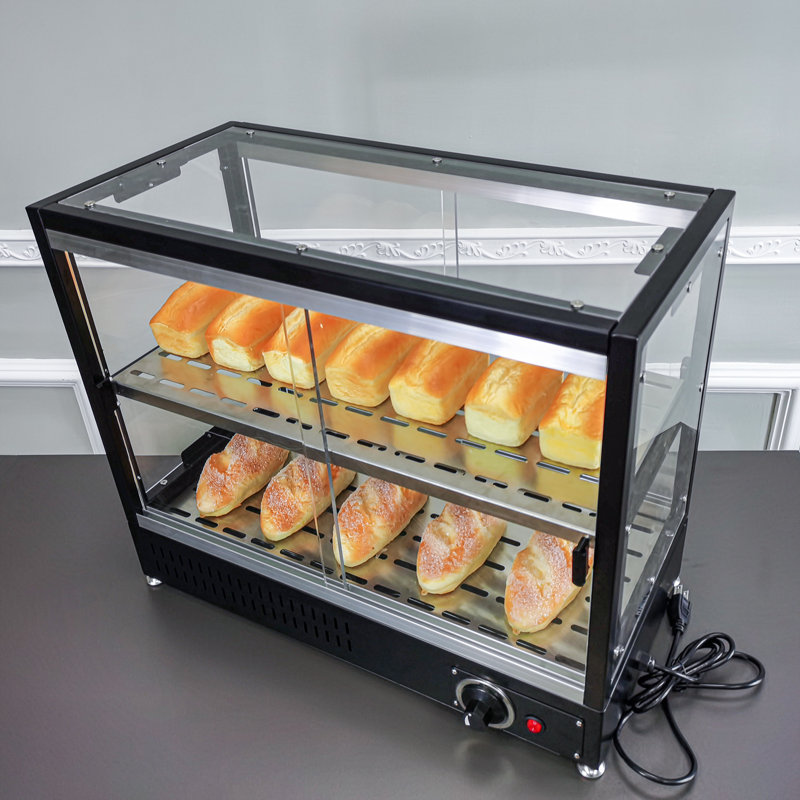 FixtureDisplays vitrine en acier inoxydable