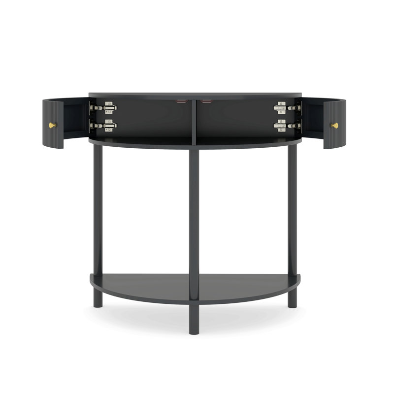 Console demi-lune Artisan-Wave, Grey, Grey, Grey
