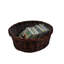 Panier rond teint willow