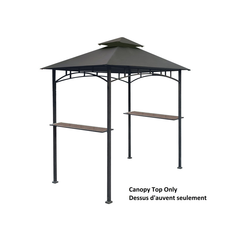 Gray 8' x 5' Bamboo Look Replacement Canopy Top