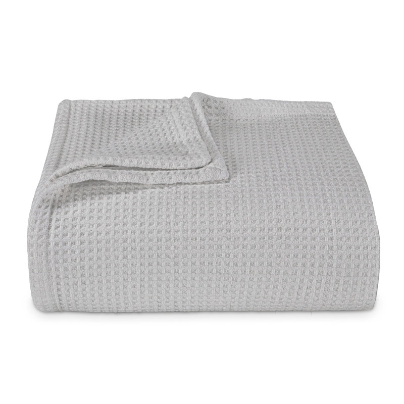 Couverture en coton Vera Wang, Grand lit, Gris clair