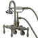 Hot Springs Triple Handle Wall Mounted Clawfoot Tub Faucet with Handshower