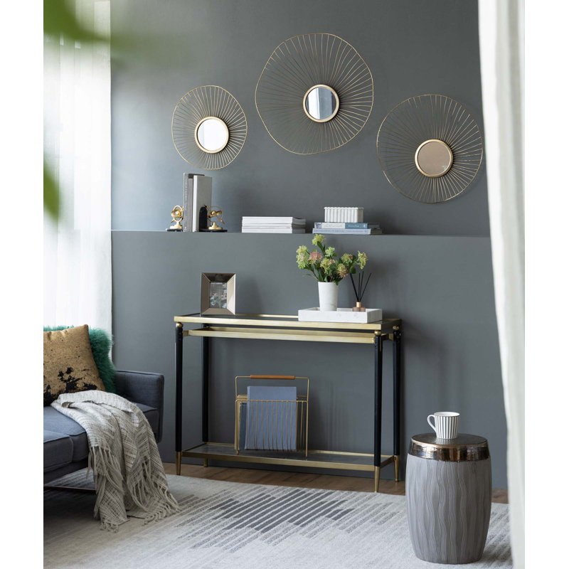 Ensemble de 3 miroirs muraux abstraits