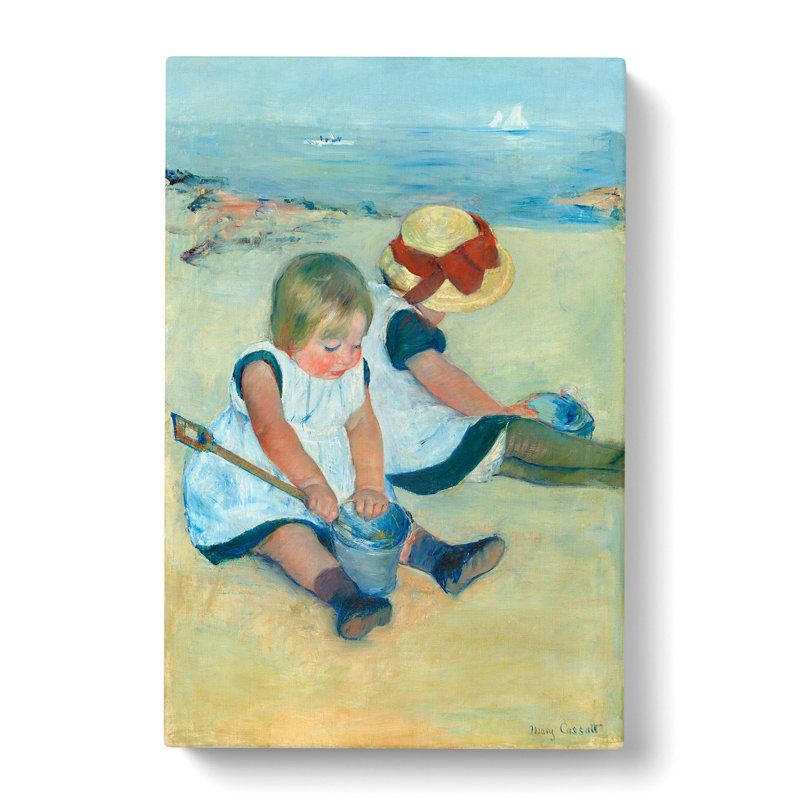 Children Playing on the Beach by Mary Cassatt - Wrapped Canvas, 76cm H x 50cm W x 3cm D