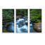 «Rush Water In Forest Creek», ensemble de 3 toiles encadrées-2110971542-2110971543
