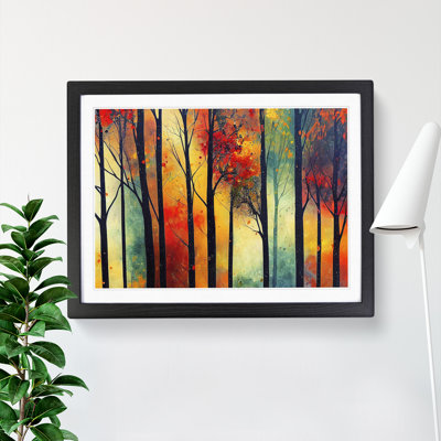 Colourful Autumn Forest Vol.1 Abstract - Single Picture Frame Painting