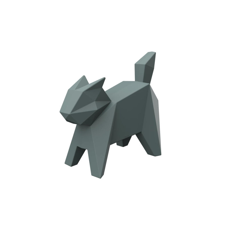 Statue de chat en plastique, Vert