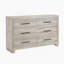 Commode à six tiroirs, commode en bois pour chambre à coucher