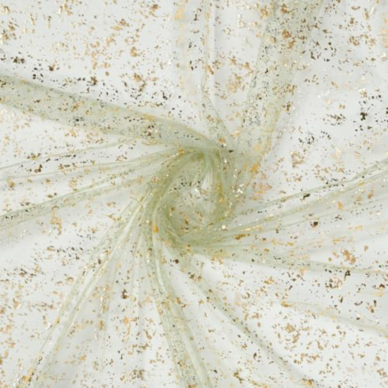 Chemin de table 6 pièces vert sauge or doré 120 pouces 10pi