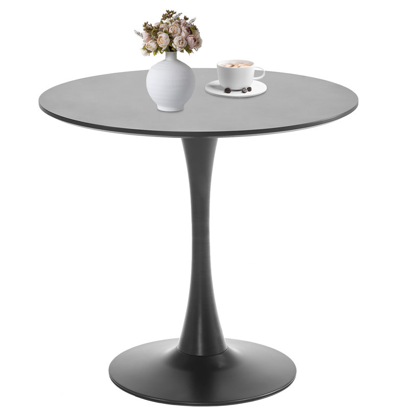Round Dining Table, Bar Table, Black, 28.7" H x 31.5" L x 31.5" W