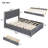 Upholstered Platform Bed with 2 Drawers and 1 Trundle, Classic Headboard Design-1223924941-1223924937