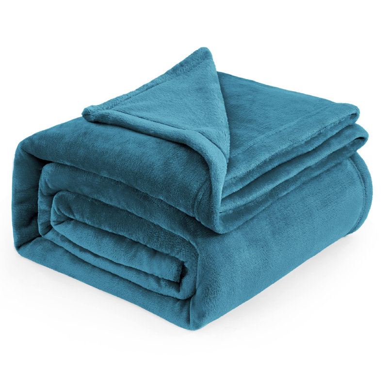 Bedsure Soft Fluffy Fleece Throw Blanket for Sofas&Beds, 270cm x 230cm, Teal
