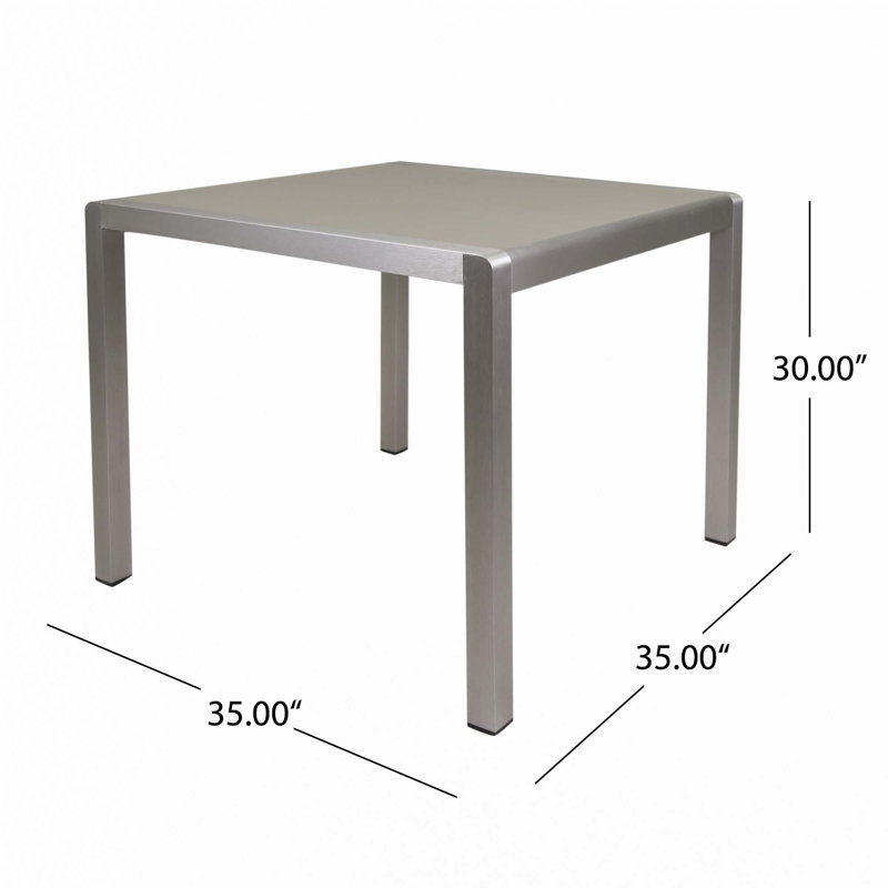 Table de salle à manger d'extérieur en aluminium (table seulement)