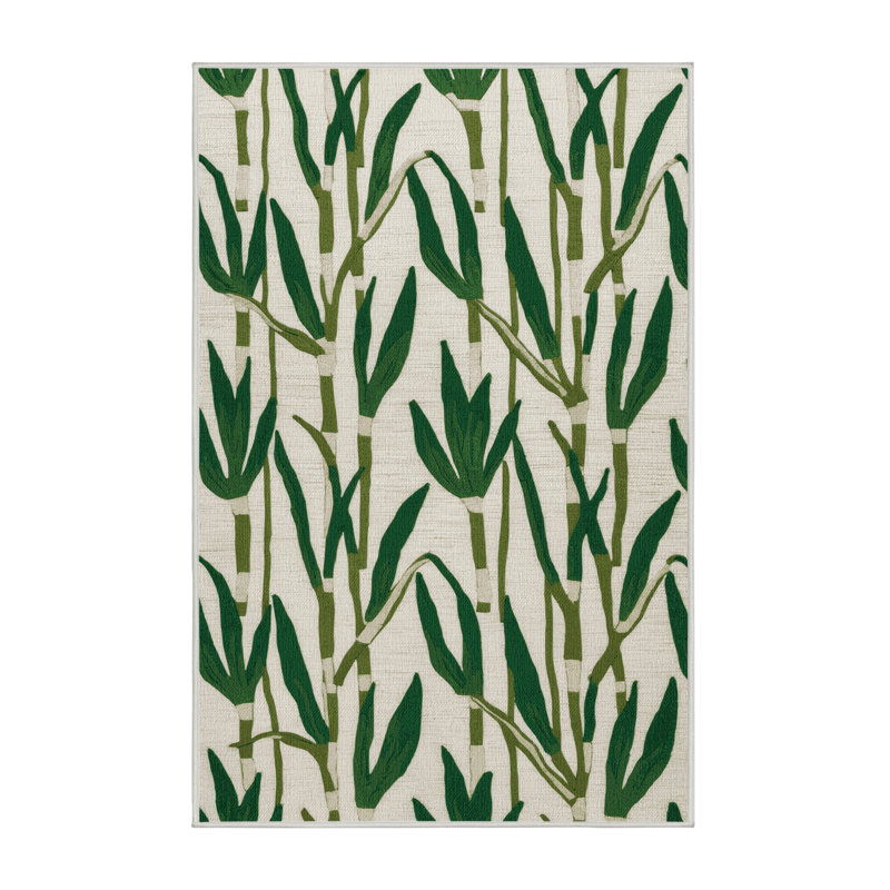  Tapis lavable Ramps Wild Poireaux, Rectangulaire 2 pi x 3 pi