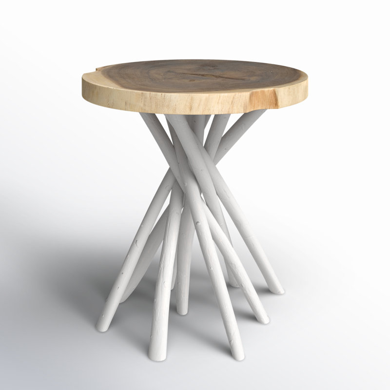Selah Solid Wood End Table, White, 22"H x 20"W x 20"D