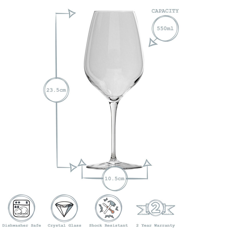 Inalto Tre Sensi Red Wine Glasses, 305ml, 24
