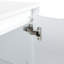 Meuble-lavabo autoportant 72 po avec 4 armoires de rangement et 2 armoires murales, tiroirs souples, contreplaqué blanc brillant pour un agencement flexible