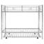 Lit simple superposé au-dessus d'un lit gigogne en argent brillant - Facile à assembler et à utiliser Spacieux espace de couchage pour les invités-248202797