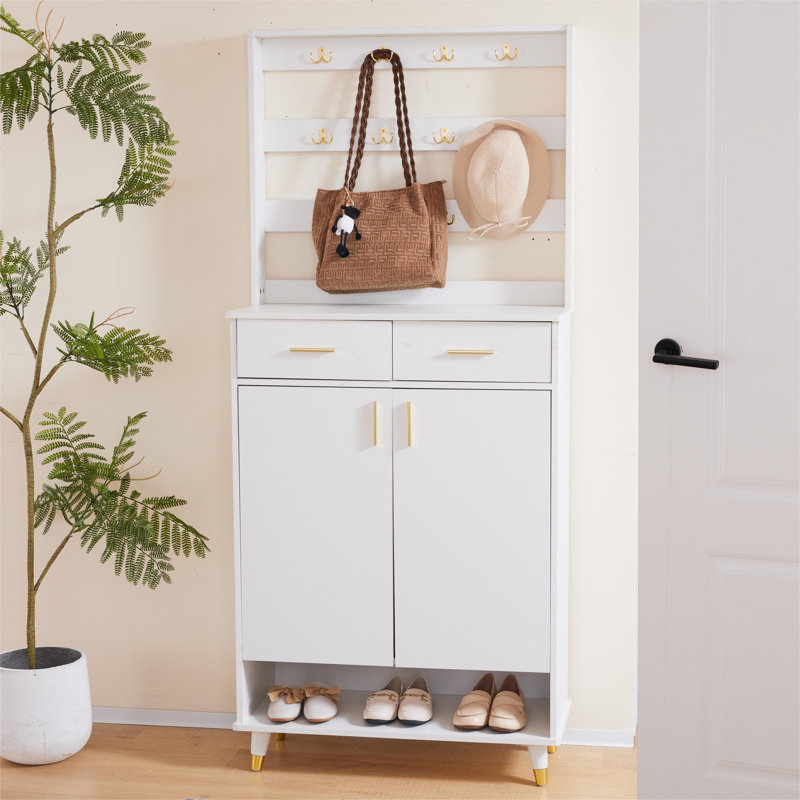 Arbre d'entrée Brizio de 31,5 po de largeur avec rangement pour chaussures