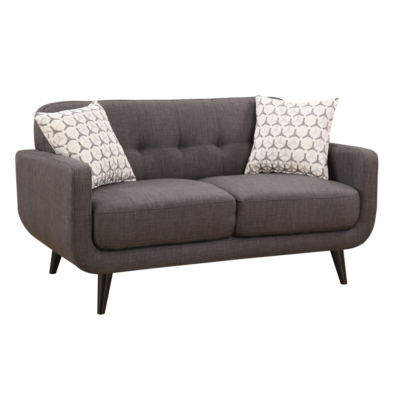 Sider Upholstered Sofa, Charcoal, 34.5" H x 60.5" W x 34.5" D