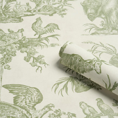 Western Toile Wallpaper