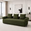 Canapé moderne 3 places avec 3 coussins, vert-905427076