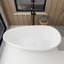 Baignoire de trempage autoportante 59 po en blanc mat 59 po