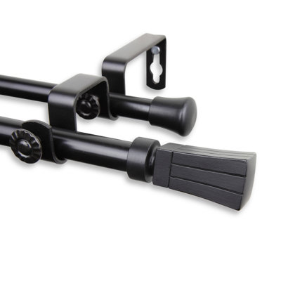 Tringle à rideaux double réglable 0,6 po Shamar