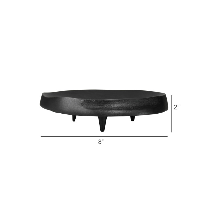 Round Dish, Cast Aluminum