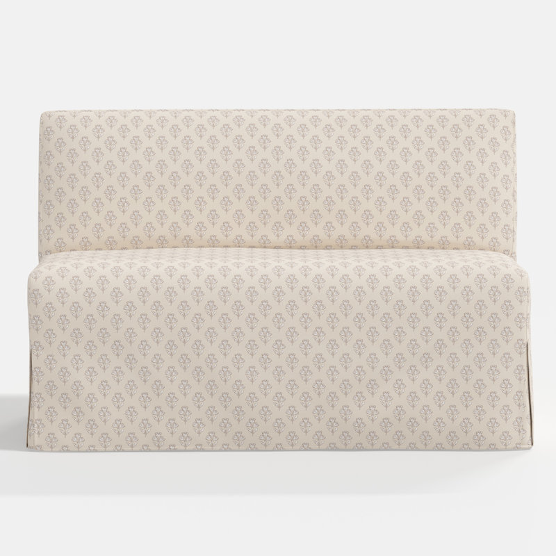 Banc rembourré Stoffer Home x Fabric and Co. Lindy, Crème Francie