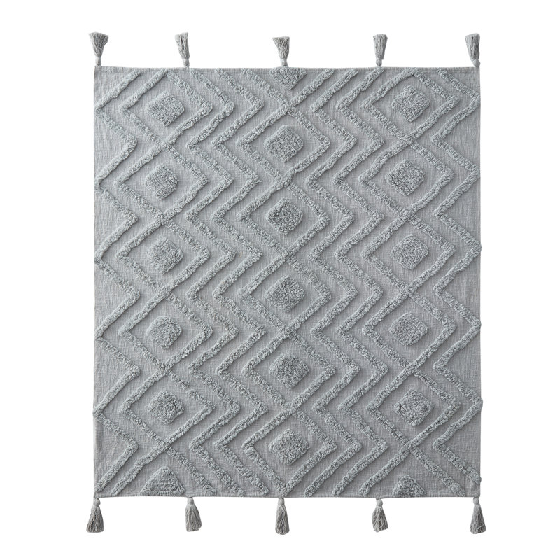 Charlotte Tufted Diamond Cotton Throw, 50" x 60"
