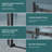 48W X 76H Single-Slide Shower Door With 8Mm Tempered Glass And 304 Stainless Steel Frame, Perfect For Compact Bathrooms, Shower Door