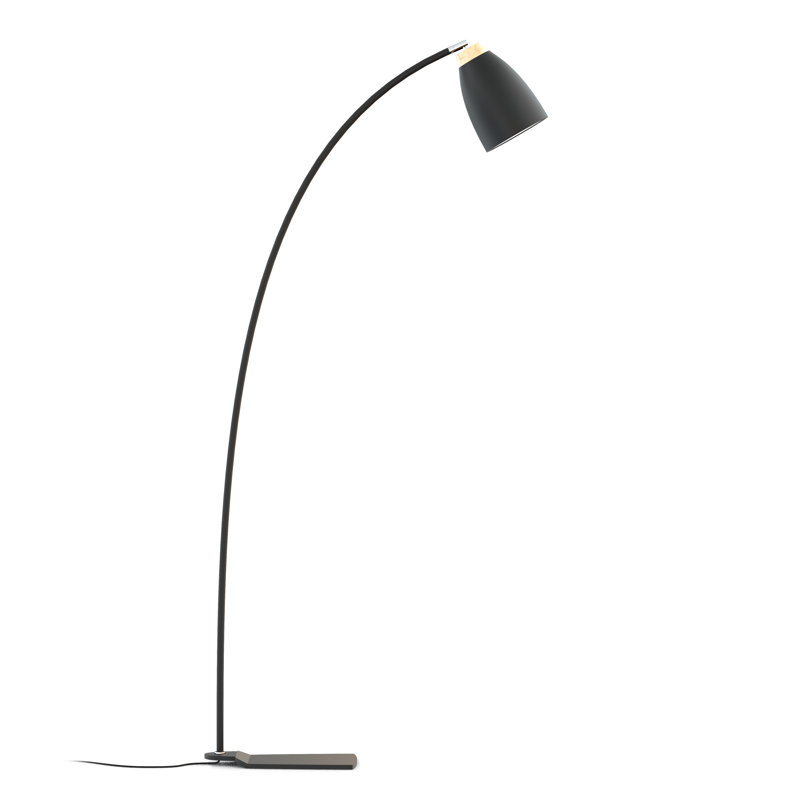 Grandy 149cm Arched Floor Lamp, Black